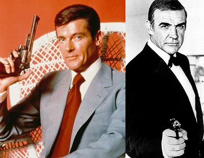 Whilst playing Bond, Roger Moore naturally wore a tie however Sean Connery (a Scot) had to wear a bowtie.